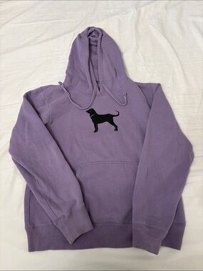 The Black Dog Purple Pullover Hoodie with Black Dog Graphic